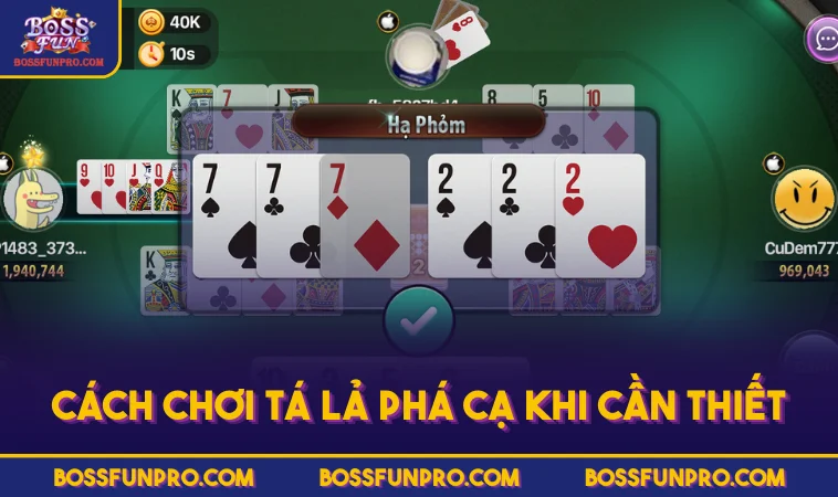 Cách Chơi Tá Lả BOSSFUN - Luật Cơ Bản Và Chiến Lược Hiệu Quả 302 Cách chơi Tá Lả phá cạ khi cần thiết