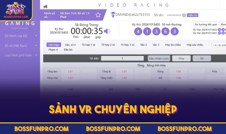 Xổ Số BOSSFUN - Trải Nghiệm Cá Cược Hấp Dẫn Với Sảnh Uy Tín 282 Sảnh VR chuyên nghiệp